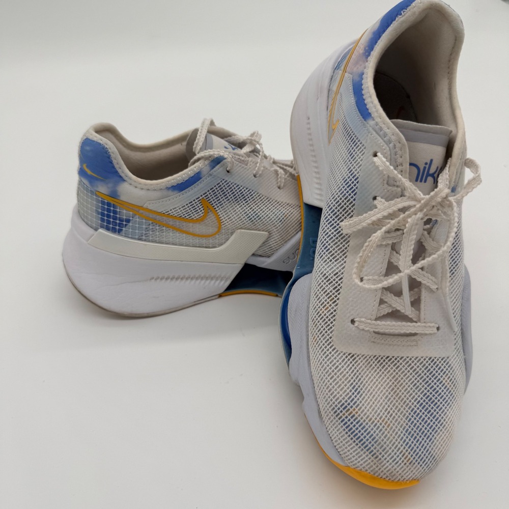 Nike Air Zoom SuperRep 2 Womens Training‎ Shoes White Blue Yellow SIZE 7